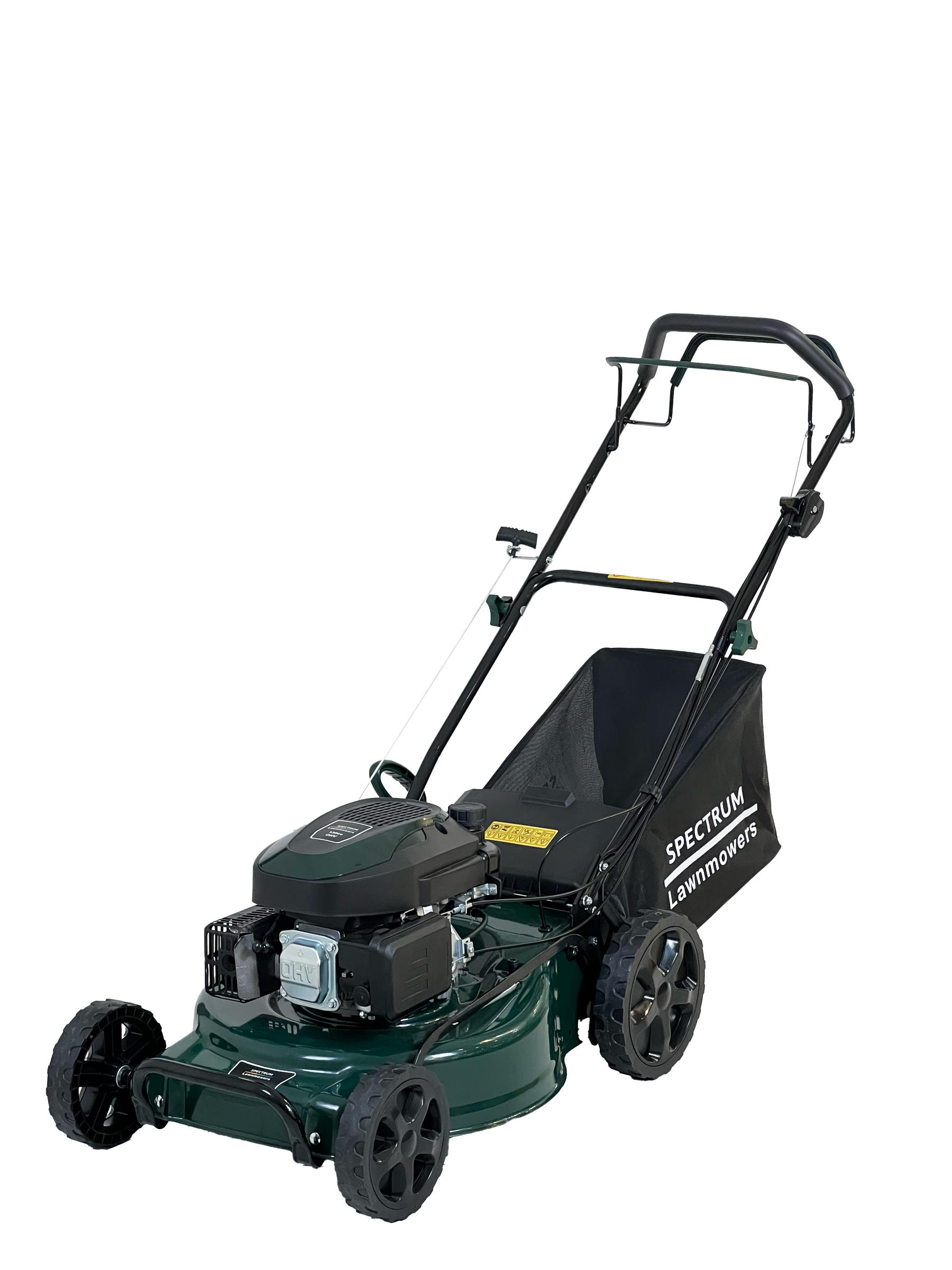 Spectrum TG51PD self-propelled petrol lawnmower, side view