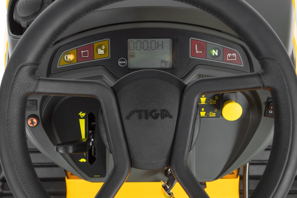Stiga Estate 7122 W Rear-Collect V-Twin Garden Tractor with Hydrostatic Drive