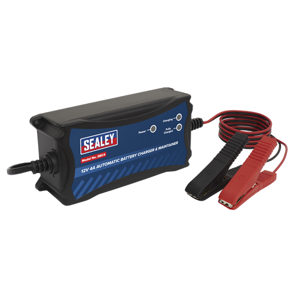 Sealey SBC4 Fully Automatic 12V Battery Charger & Maintainer — 4A