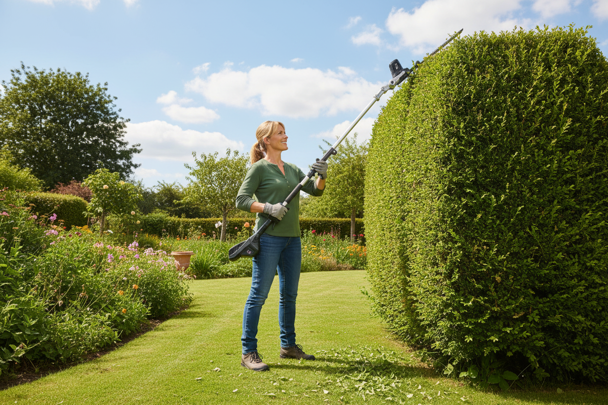 Spectrum SBS240CPHT 40V Cordless Pole Hedge Trimmer — Complete Kit (4.0Ah Battery + Fast Charger)