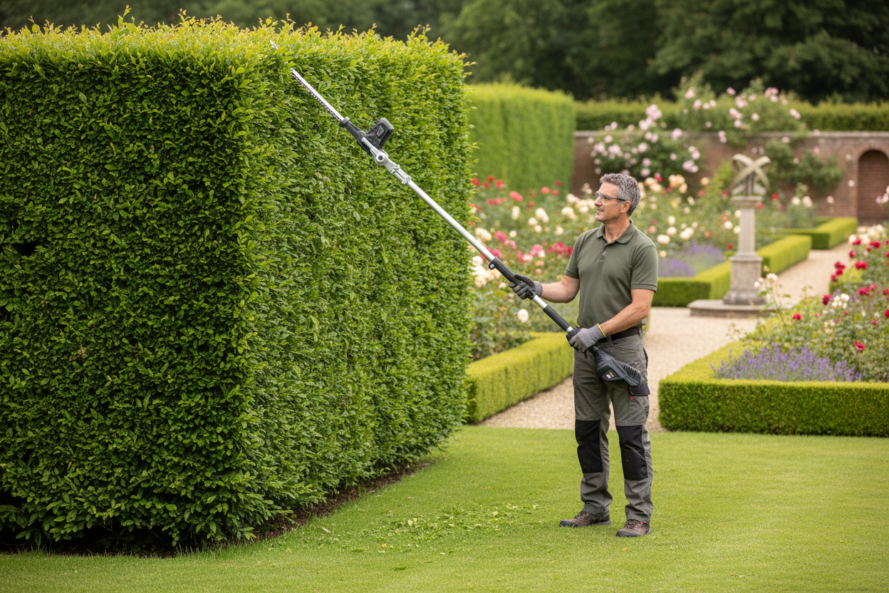 Spectrum SBS240CPHT 40V Cordless Pole Hedge Trimmer — Complete Kit (4.0Ah Battery + Fast Charger)